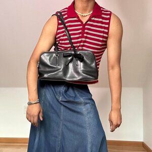 St. John's Bay Striped Red White Button Up Collar Tank Top Size Large